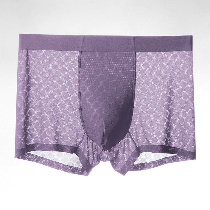 Fashion Personality Ice Silk Underwear Men's Boxers