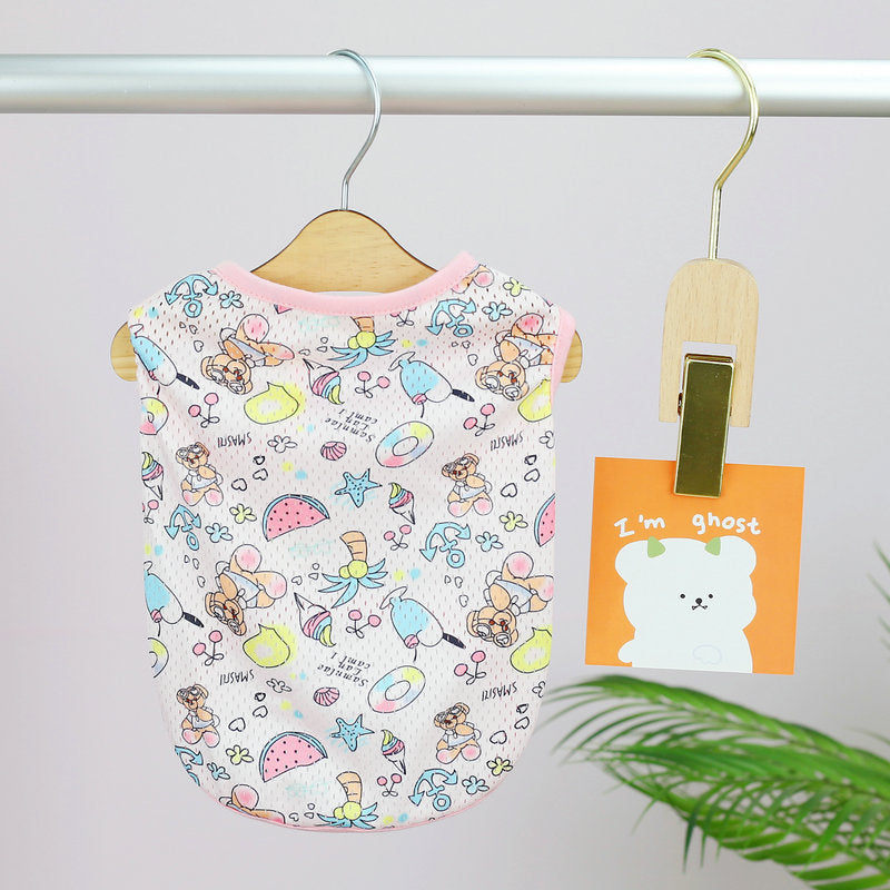 Mesh Waistcoat Puppy Cat Same Clothes