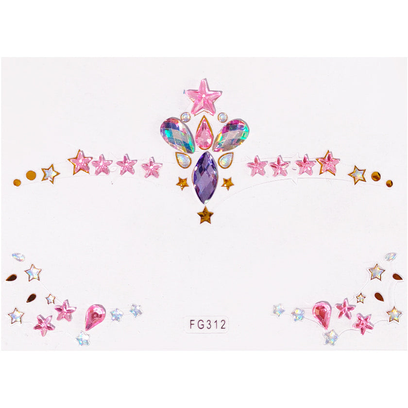 Face Rhinestone Tattoo Creative Forehead Sticker