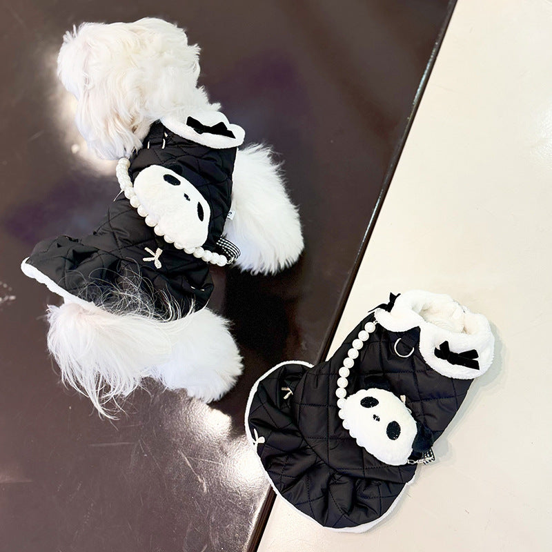 Pet Dog Cat Clothes Cotton-padded Clothes Traction Clothes