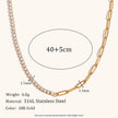 Bracelet Ornament Suit Stainless Steel Plated Zircon Chain Stitching Clip Necklace