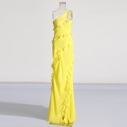 Fashion French Elegant Ribbon Split Dress Women