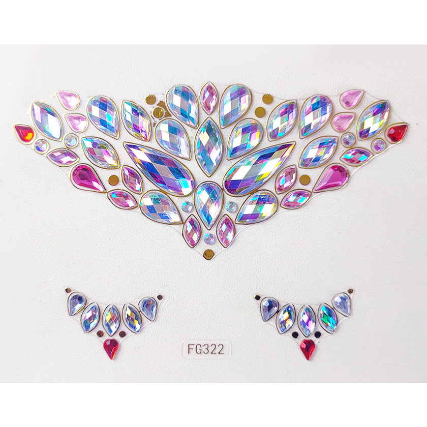Face Rhinestone Tattoo Creative Forehead Sticker