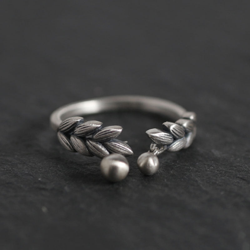 Artistic Retro Wheat Tassel Ring For Women