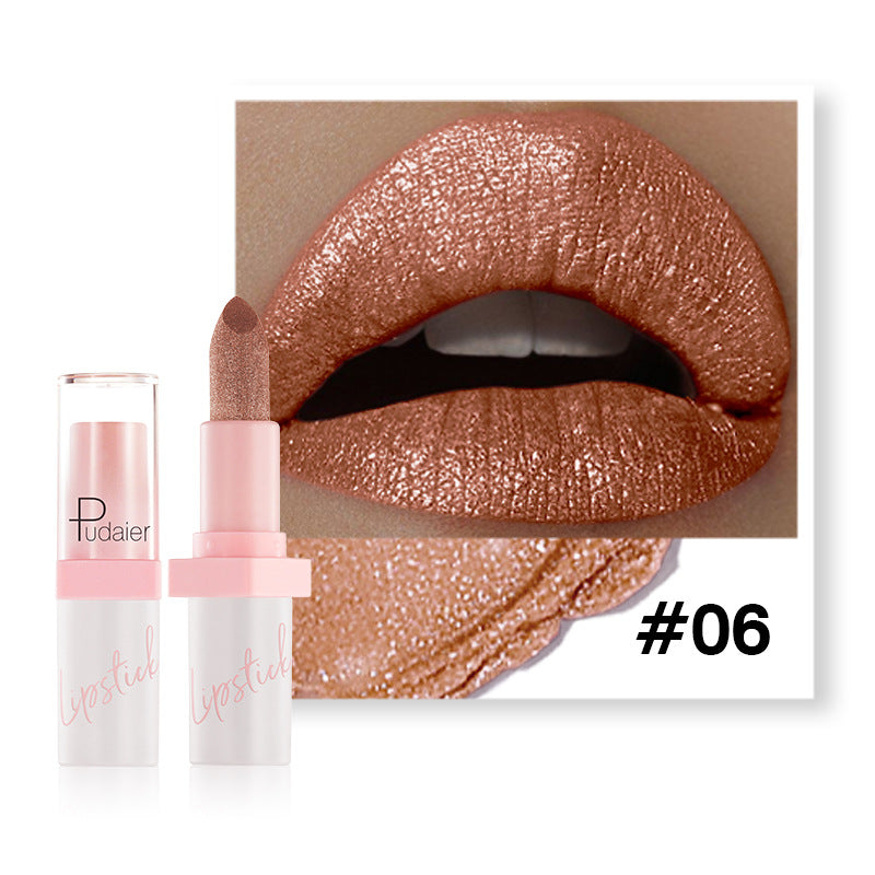 Metal Pearlescent Lipstick Lip Lacquer