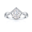 S925 Sterling Silver Inlaid High Carbon Rhinestone Ring Women