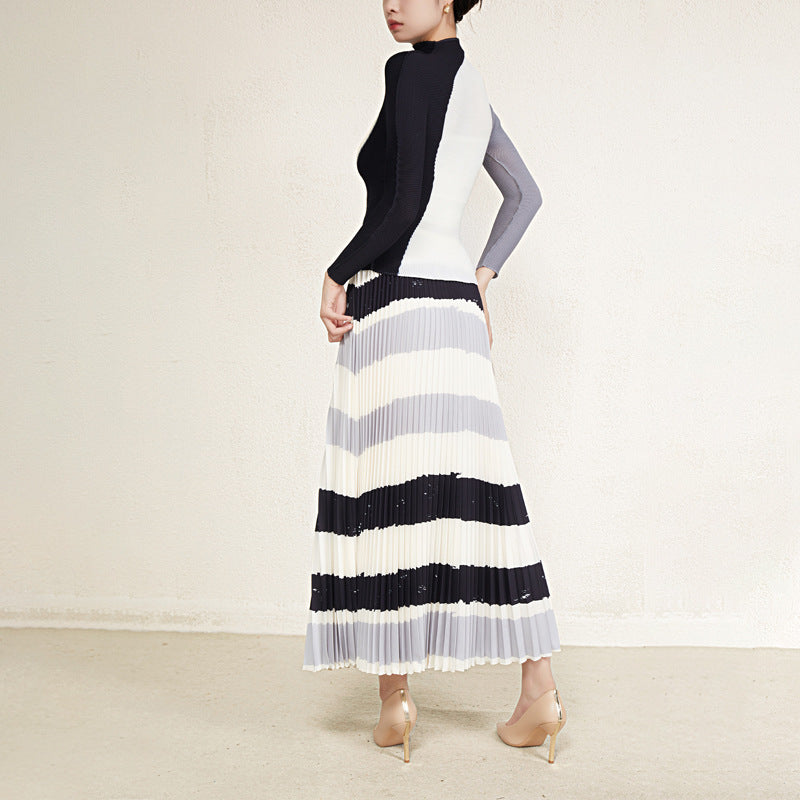 Peplum Top Skirt Two-piece Set