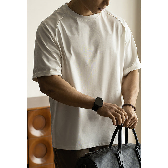 Antibacterial Sun Protection Raglan Sleeve Profile Loose T-shirt Men