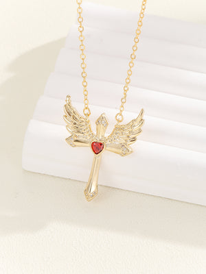 Female Romantic Angel Wings Ornament Cupid Necklace
