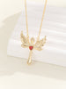 Female Romantic Angel Wings Ornament Cupid Necklace