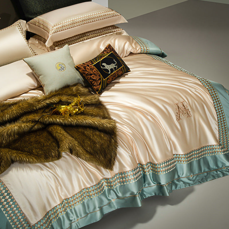 Home decor Precision Embroidery Bedding Four-piece Set