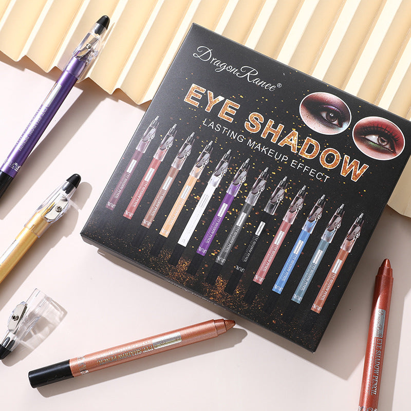 Silkworm Pen Pearlescent Eye Shadow Stick 12 Sets