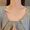 Light Luxury Drop-shaped Zircon Necklace Women's High-grade Super Flash Clavicle Chain