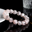 Natural Snowflake Ghost Round Beads Bracelet