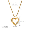 18K Gold Stainless Steel Micro Inlaid Zircon Love Twist Necklace