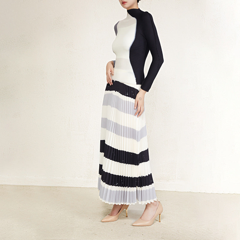 Peplum Top Skirt Two-piece Set