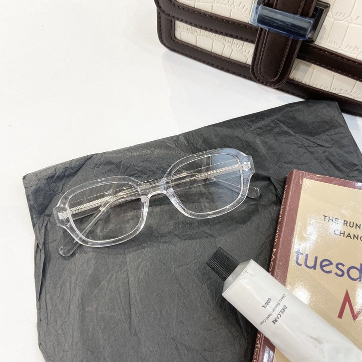 Women's Retro Hawksbill Square Glasses Frame For Bare Face