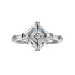 S925 Silver Shiny Ascut White Diamond Ring For Women