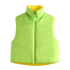 Women's Fashion Simple Two-sided Wear Cotton Vest