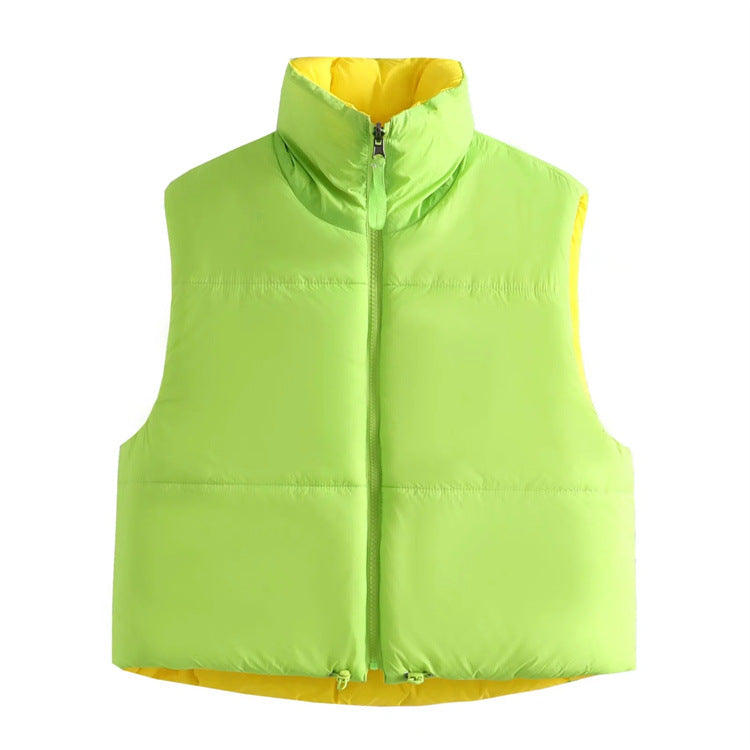 Women's Fashion Simple Two-sided Wear Cotton Vest
