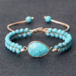 Hand-woven 4MM Natural Blue Turquoise Beads Irregular Bracelet