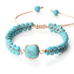Hand-woven 4MM Natural Blue Turquoise Beads Irregular Bracelet