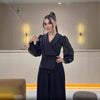 Mesh Tassel Pleated Suit Dress Suit Women