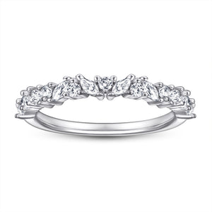 Sterling Silver Flowers Rose Gold Fashion Elegant Ring For Women