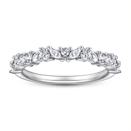 Sterling Silver Flowers Rose Gold Fashion Elegant Ring For Women