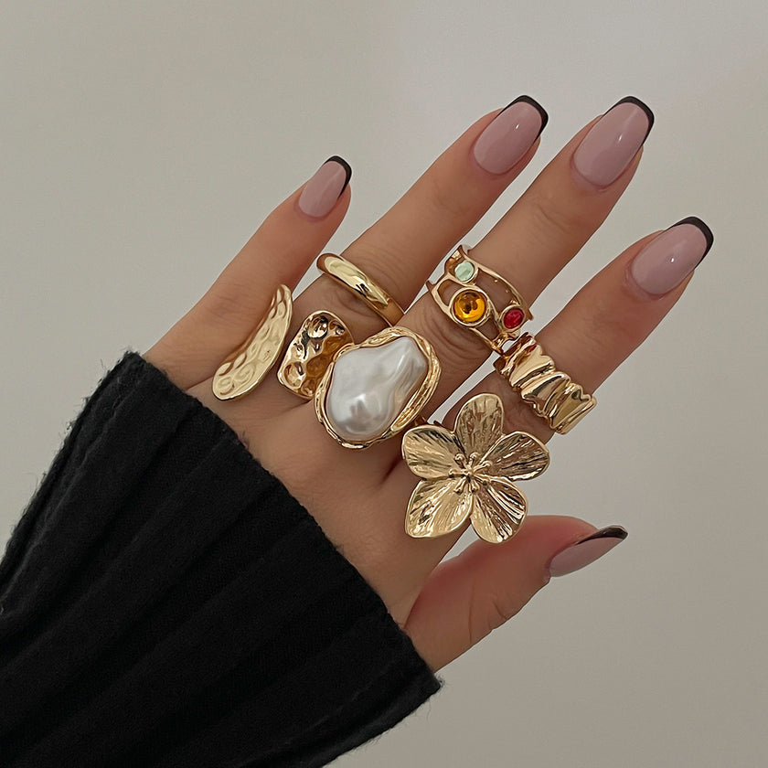 French Style Baroque Pearl Ring