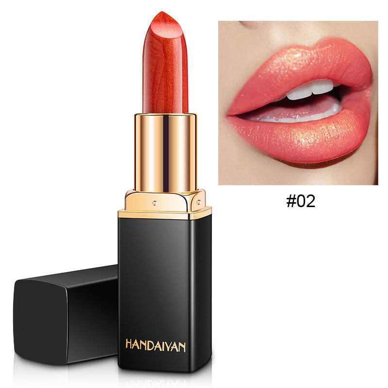 Nine-color Mermaid Shiny Metallic Pearlescent Gilding Color-changing Lipstick