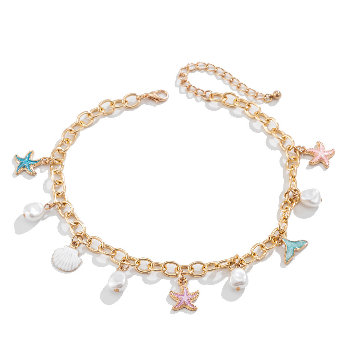 Ocean Beach Wind Alloy Starfish Suit Necklace