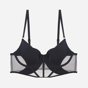 Glossy Mesh Hollow French Underwear Women