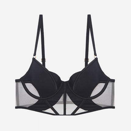 Glossy Mesh Hollow French Underwear Women