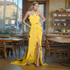 Fashion French Elegant Ribbon Split Dress Women