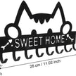 Iron Art Hang Clothes Cute Cat Key Holder
