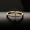 New Copper Plating 18K Gold Micro Inlaid Zircon Drop Oil Geometric Open Ring For Women