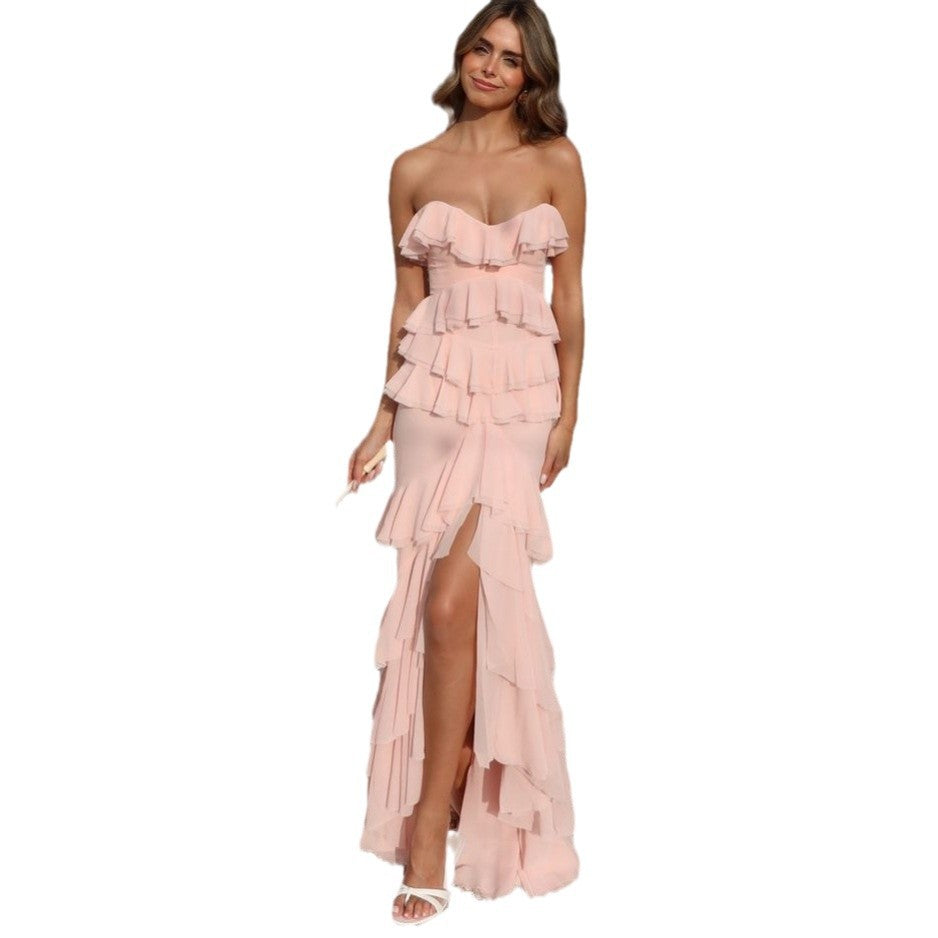 Slim Fit Slim Backless Stringy Selvedge Dress Women
