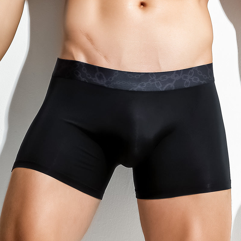 Men's Underwear Ice Silk Boxers Seamless Thin Boxers