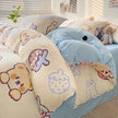 Washed Cotton Four-piece Bedding Set Student Dormitory