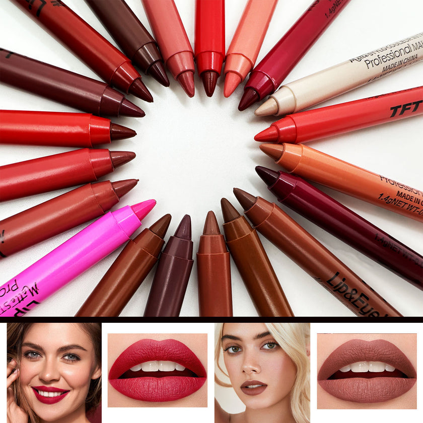 Discoloration Resistant Outline Lip Shape New Product 20 Colors Matte Lip Liner