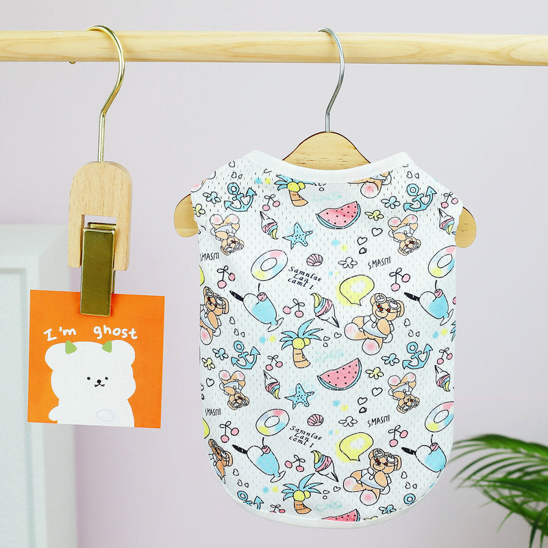 Mesh Waistcoat Puppy Cat Same Clothes