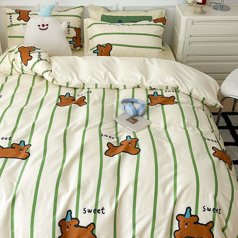 Printed Four-piece Bedding Set Pieces