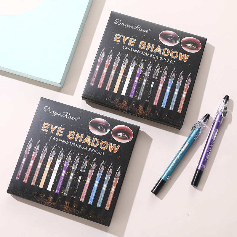 Silkworm Pen Pearlescent Eye Shadow Stick 12 Sets