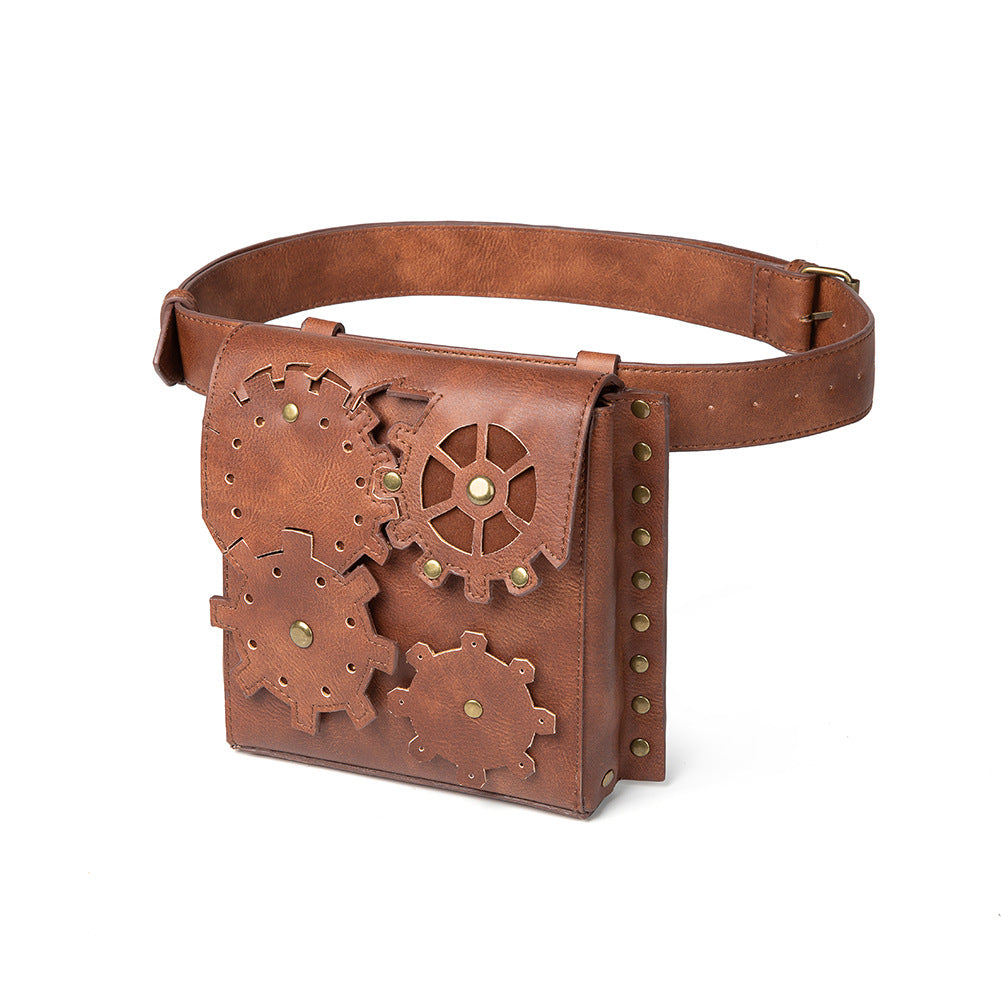 Retro Women's Bag Brown Gear Outdoor Mobile Phone Zero Waist Bag