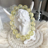 Natural Crystal Lemon Crystal Bracelet Women's Fashion Bracelet Round Beads Bracelet Citrine