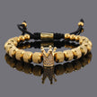 Large Size Stainless Steel Pineapple Beads Crown Bracelet