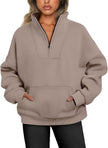 Women's Casual Loose Fleece Thread Top