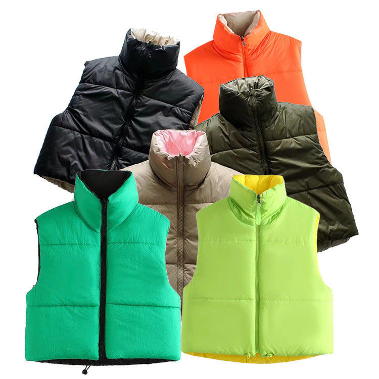 Women's Fashion Simple Two-sided Wear Cotton Vest
