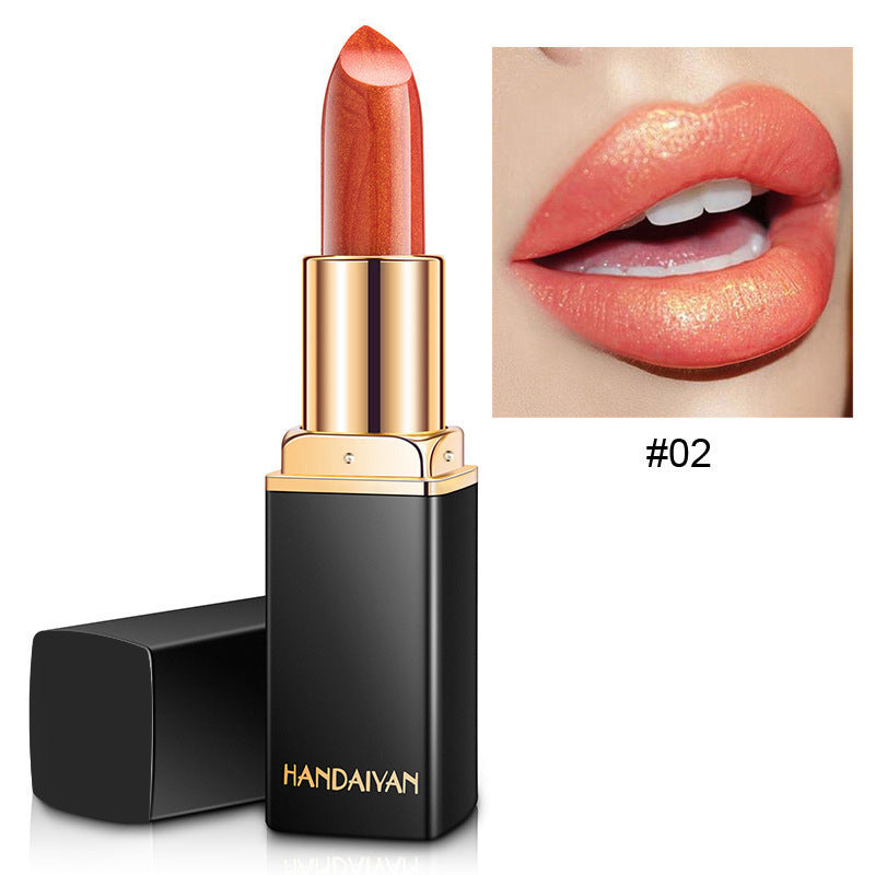 Nine-color Mermaid Shiny Metallic Pearlescent Gilding Color-changing Lipstick